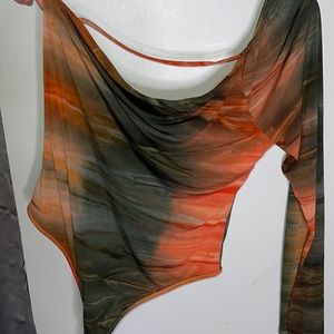 Tie Dye One Shoulder Bodysuit